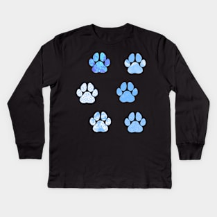 Paw Print Sticker Pack Periwinkle Prints Kids Long Sleeve T-Shirt